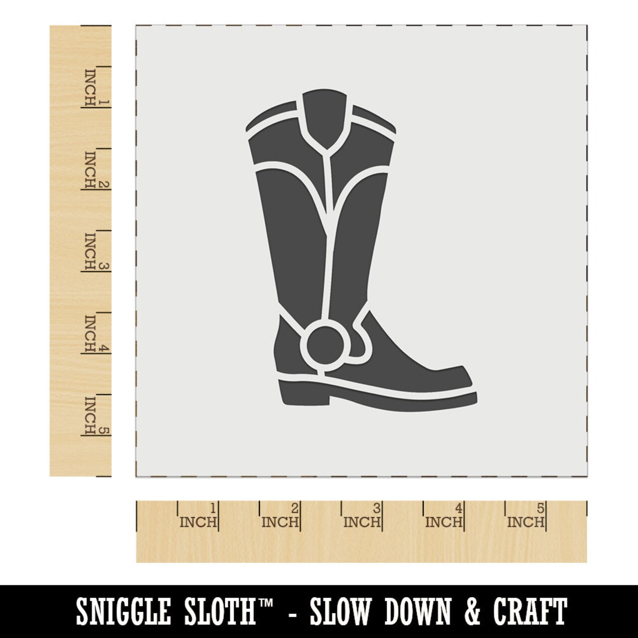 Cowboy Boot Western Wall Cookie DIY Craft Reusable Stencil